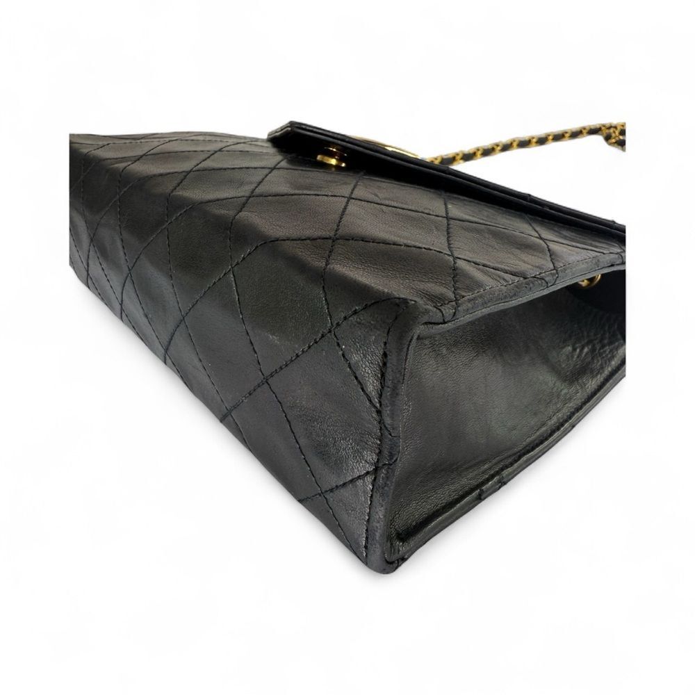 CHANEL Black Quilted 24K CC Logo Hardware Leather Shoulder Bag - Picture 10 of 15